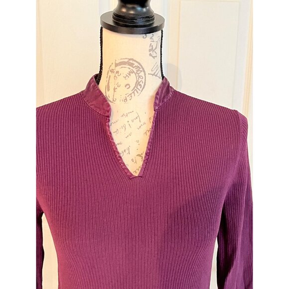 Spenser Jeremy Knit Dress Purple Ribbed Long Sleeve Bodycon Belt Career Office - Picture 3 of 9